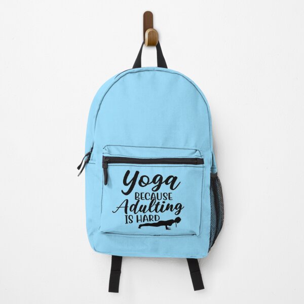 Item preview, Yoga Saying Because Adulting is Hard Motivational Quote designed and sold by SoccaTamam.