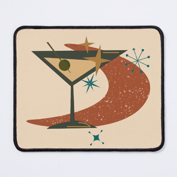 Aperçu de l'œuvre Conception de t-shirt et de vêtements personnalisés rétro vintage en détresse Martini cocktail créée et vendue par EmpiredesignCA.