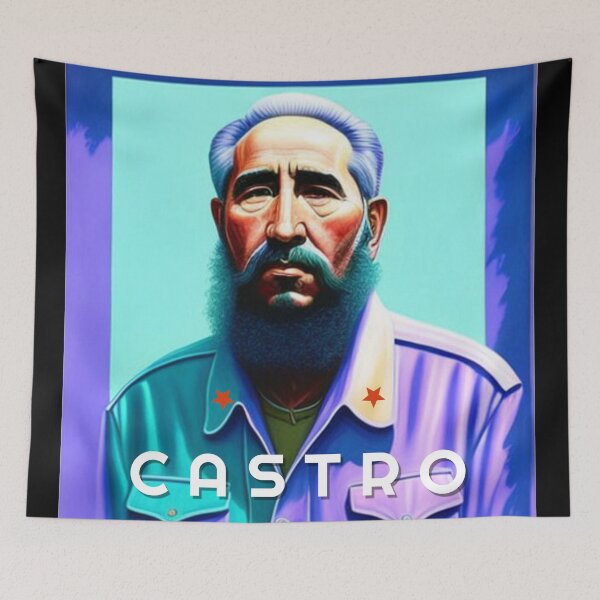 Aperçu de l'œuvre Fidel Castro en vieil homme créée et vendue par KALEIDOSCOPE UK.