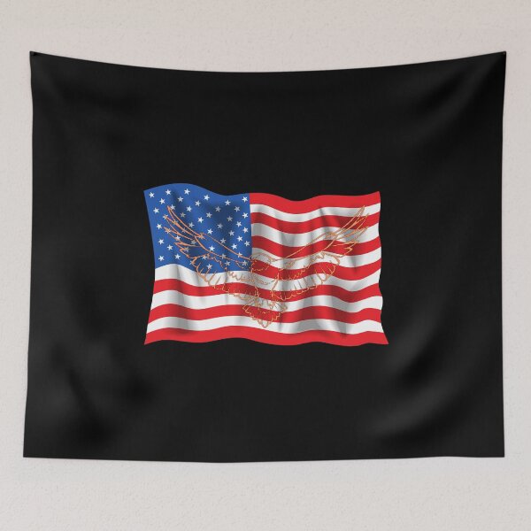Item preview, usa flag and eagle designed and sold by hazelknott.