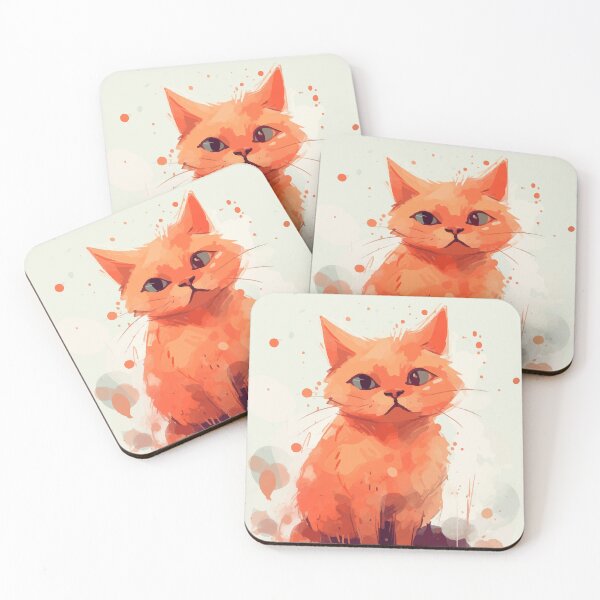 Item preview, Orange Watercolour Cat designed and sold by Noedost.