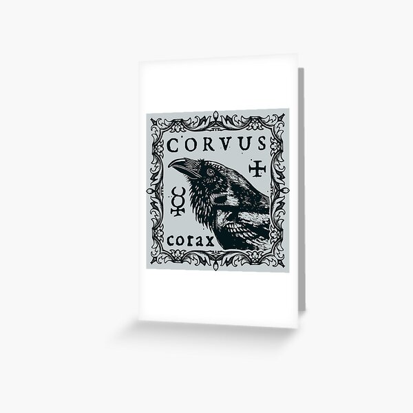 Item preview, Medieval Alchemical Raven, Corvus corax, the common raven designed and sold by HaggisVitae.