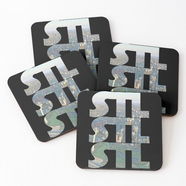 Item preview, Saint Louis, Missouri STL Cityscape Repeating Pattern designed and sold by CrabbyLobster.