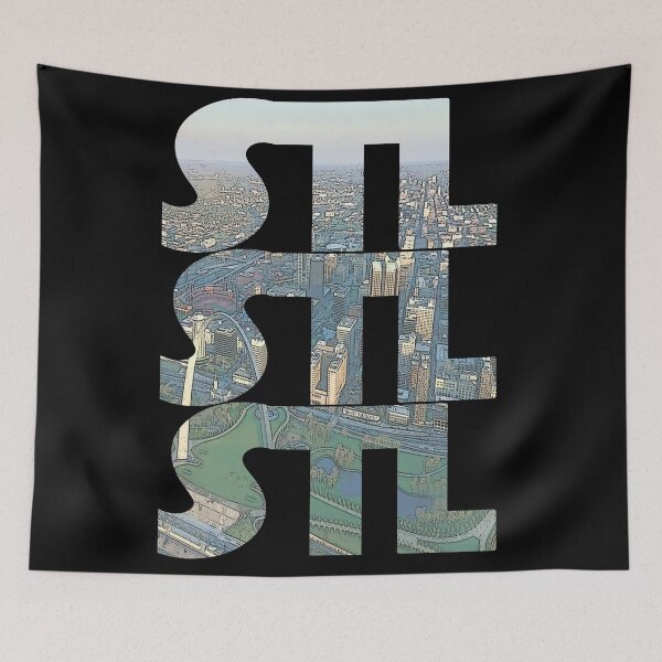 Item preview, Saint Louis, Missouri STL Cityscape Repeating Pattern designed and sold by CrabbyLobster.