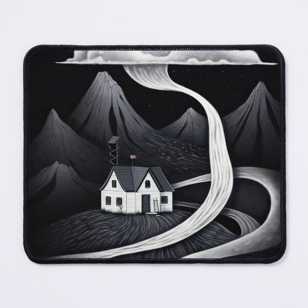 Item preview, Nightmare House: An Ukiqyo-Style Home with a Lonely Cloud in B&W designed and sold by Michael Bollin.