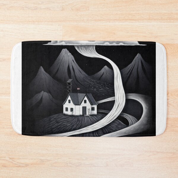 Item preview, Nightmare House: An Ukiqyo-Style Home with a Lonely Cloud in B&W designed and sold by Michael Bollin.