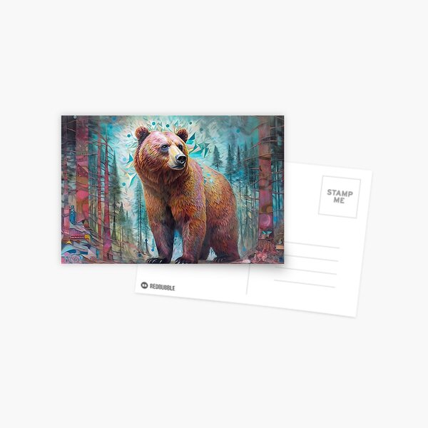 Sacred Animals. Artwork #8. Modern art Postcard