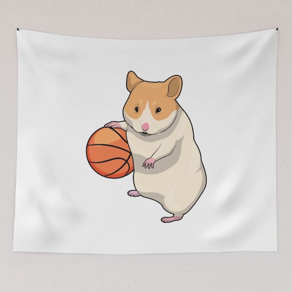 Item preview, Hamster Basketball player Basketball designed and sold by Snabdesign84.