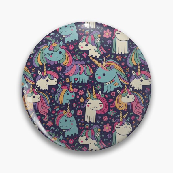 Aperçu de l'œuvre Kawaii Unicorn - Cute Unicorn Pattern créée et vendue par Reimagining Images.