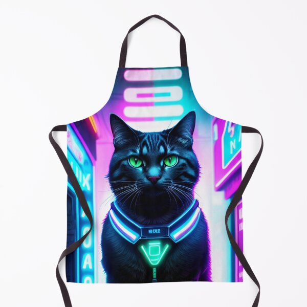 Item preview, Colorful Futuristic Cyber Cat designed and sold by CyberArtWorld.