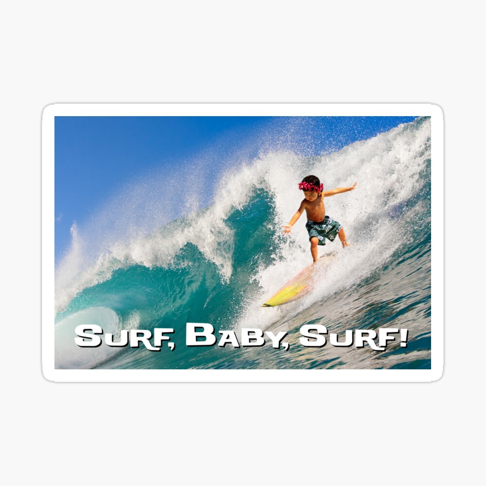 Poster Surf Bebe Surf Par Tigerdaver Redbubble