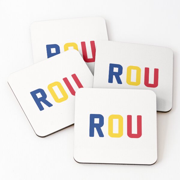 Item preview, ROU (Romania) Blue / Gold / Red - White Background designed and sold by PEK1787.