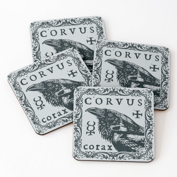 Item preview, Medieval Alchemical Raven, Corvus corax, the common raven designed and sold by HaggisVitae.