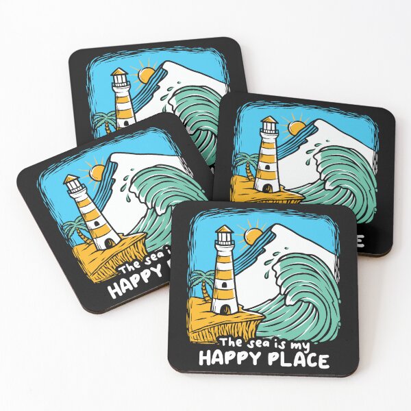 Item preview, The Sea Is My Happy Place Lighthouse designed and sold by MooonTees.