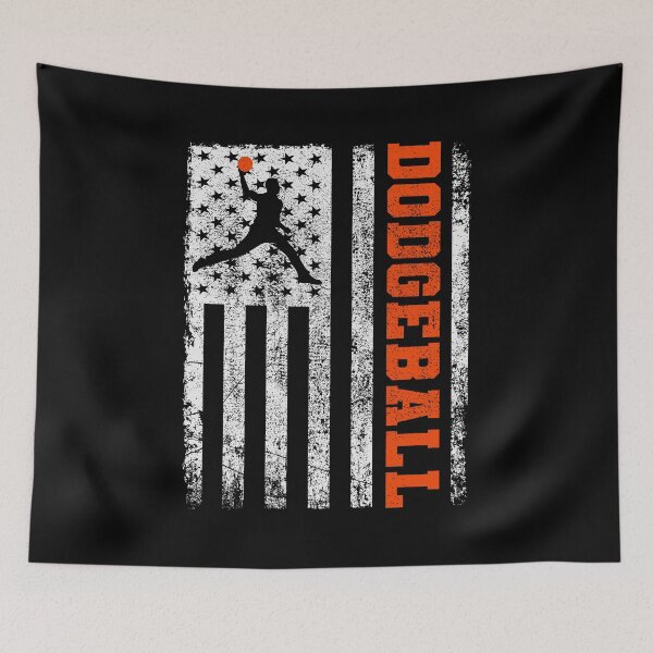 Item preview, American Flag USA Dodgeball Player Coach Team Sports designed and sold by TastefulTees.