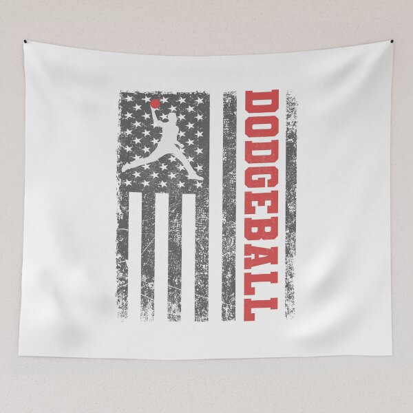 Item preview, American Flag USA Dodgeball Player Coach Team Sports designed and sold by TastefulTees.