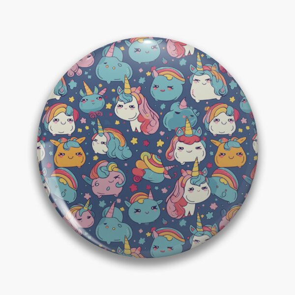 Aperçu de l'œuvre Kawaii Unicorn - Cute Unicorn Pattern créée et vendue par Reimagining Images.