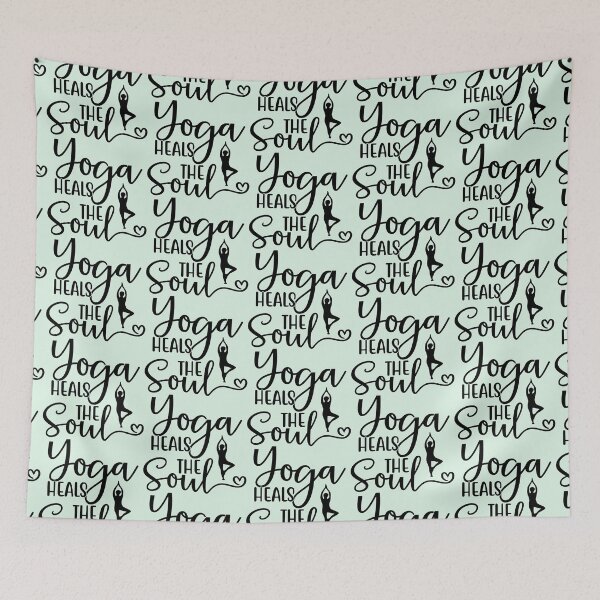 Item preview, Yoga Quote Yoga Heals The Soul Motivational Saying designed and sold by SoccaTamam.