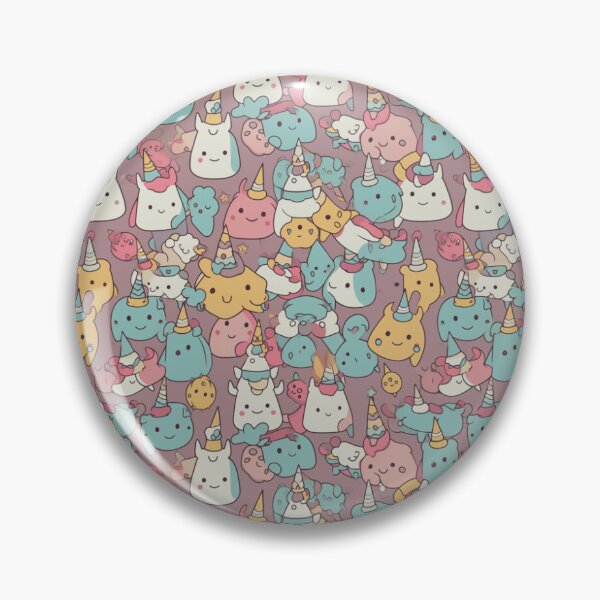 Aperçu de l'œuvre Kawaii Unicorn - Cute Unicorn Pattern créée et vendue par Reimagining Images.