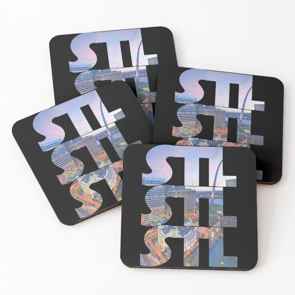 Item preview, Saint Louis, Missouri STL Sunset Cityscape Repeating Pattern designed and sold by CrabbyLobster.