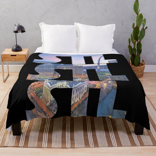 Item preview, Saint Louis, Missouri STL Sunset Cityscape Repeating Pattern designed and sold by CrabbyLobster.