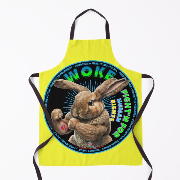 Item preview, PMD00746 Progressive Movement Designs Woke Bunny Rabbit funny design shows you are woke and support progressive policy goals for progressive Democrats Independents and Bernie Sanders supporters designed and sold by ProgressiveLeft.