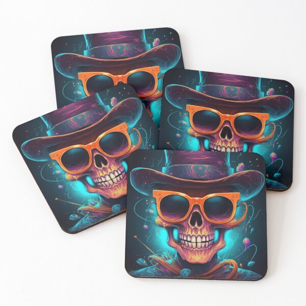 Item preview, Whimsical Psychedelic Skull Madhatter Graphic Design V.21 designed and sold by Pexelpanoramas.