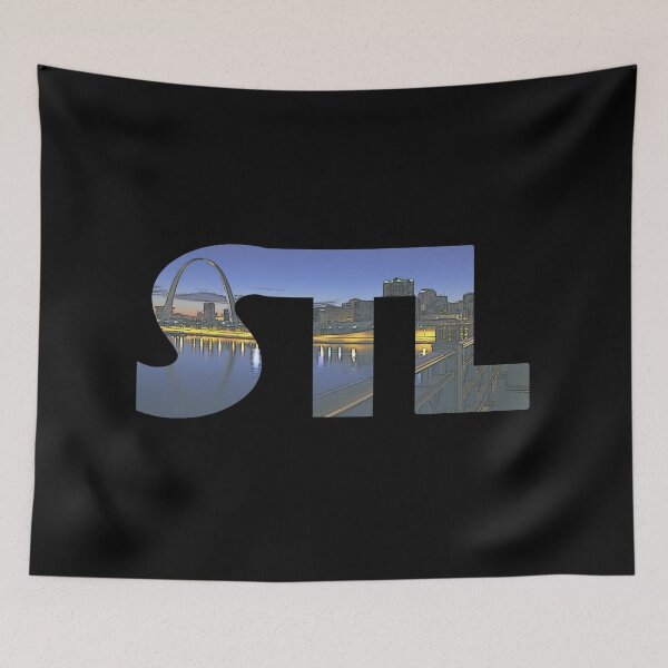 Item preview, Saint Louis, Missouri STL Night Cityscape designed and sold by CrabbyLobster.