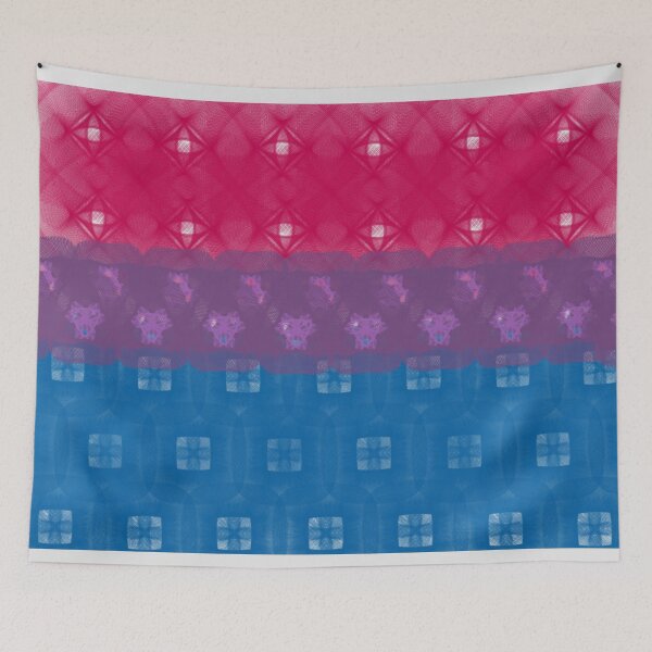 Item preview, Spirograph Patterned Bisexual Flag designed and sold by RachelEDesigns.