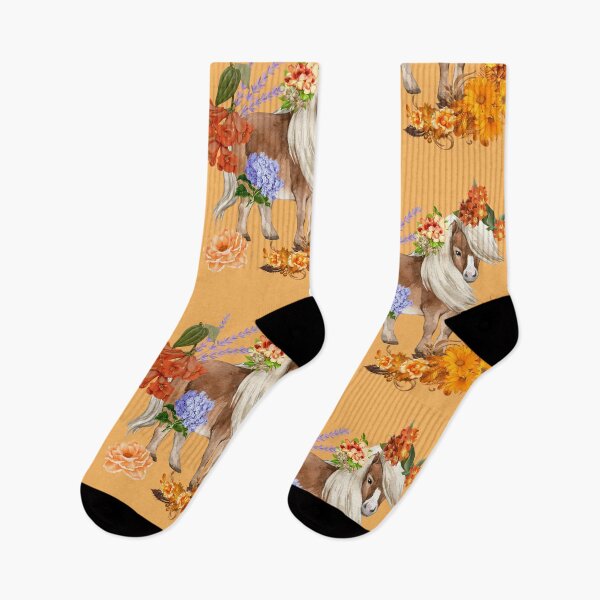 Item preview, Cute Pony & Flowers Watercolor Colorful Pet Design designed and sold by EarthArtDesigns.
