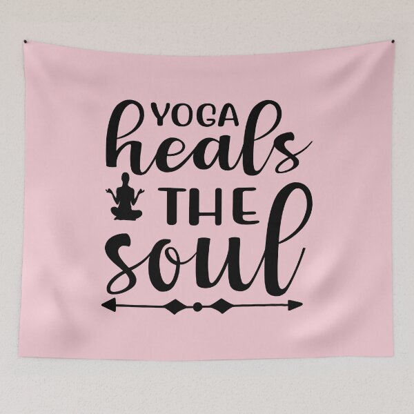 Item preview, Yoga Saying Yoga Heals The Soul Motivational Quote designed and sold by SoccaTamam.