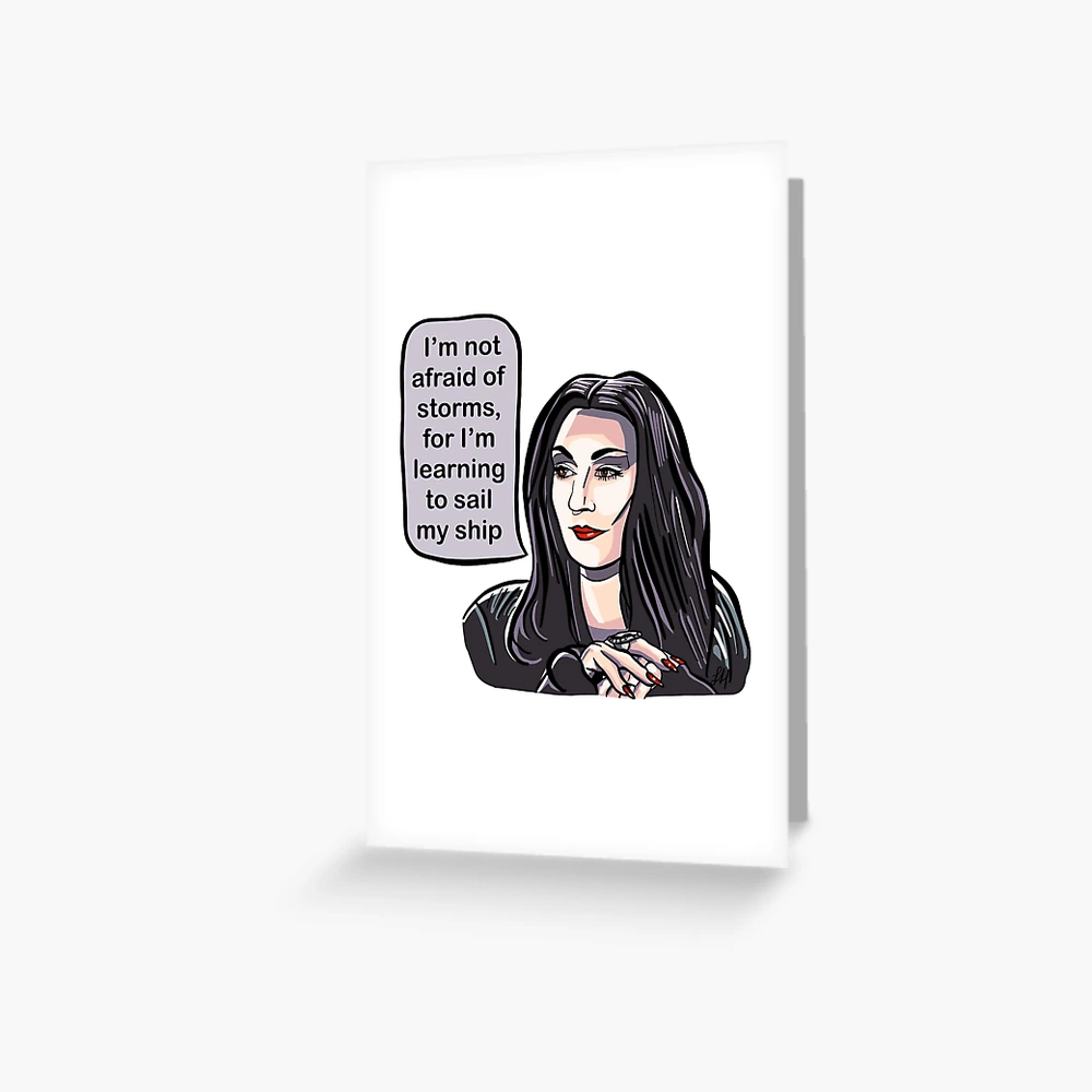 Carte de vœux for Sale avec l'œuvre « mercredi addams carte d'anniversaire  chose citation » de l'artiste laurynashlie