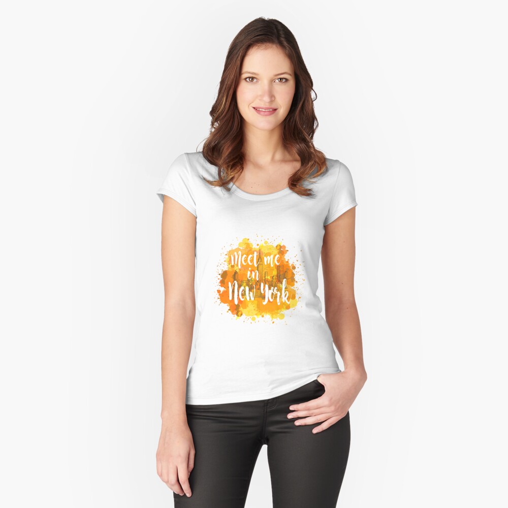 Vista previa del artículo con la obra «Camiseta entallada de cuello ancho», diseñado y vendido por weloveboho.