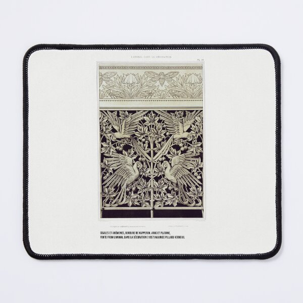 Item preview, Cigales et anémones, bordure de napperon. Aras et platane, fonte from L'animal dans la décoration (1897) Maurice Pillard Verneuil designed and sold by paperpark.
