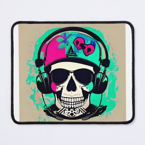 Item preview, modern psychedelic skull designed and sold by freedomtocreate.