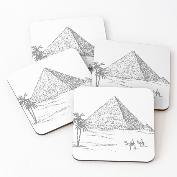 Item preview, Pyramids on desert with palmtree and camels designed and sold by smitke.