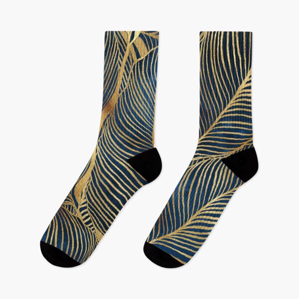 Item preview, Elegant Blue Gold Leaf Design designed and sold by NdesignTrend.