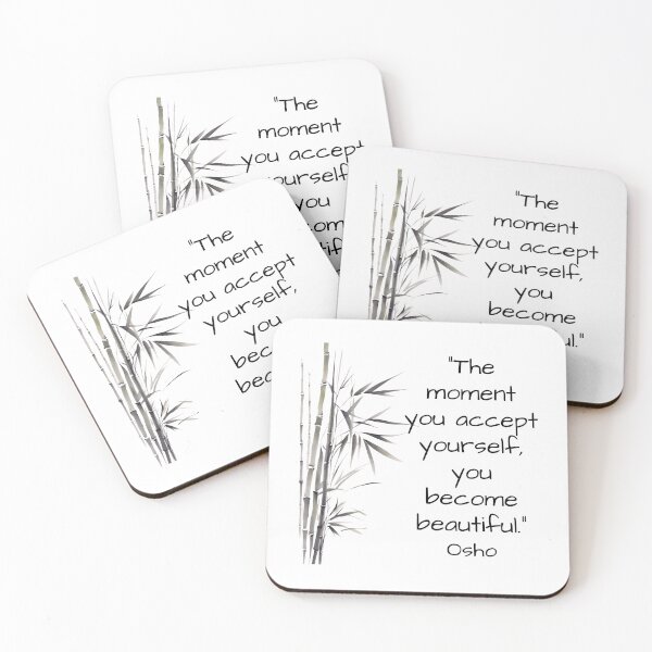 Item preview, The moment you accept yourself, you become beautiful - Osho quote  designed and sold by RetComly.