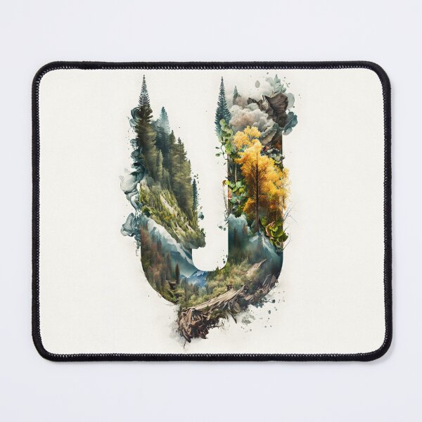 Artikelvorschau, Letter U Double Exposure entworfen und verkauft von dotperinchart.