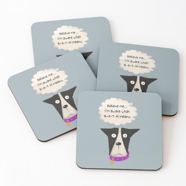 Item preview, Cooper the dog's thoughts - BATH designed and sold by kookycomet.
