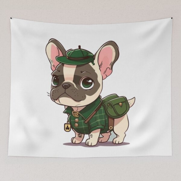 Item preview, Frenchie the Girl Scout French Bulldog designed and sold by PetsEnough.