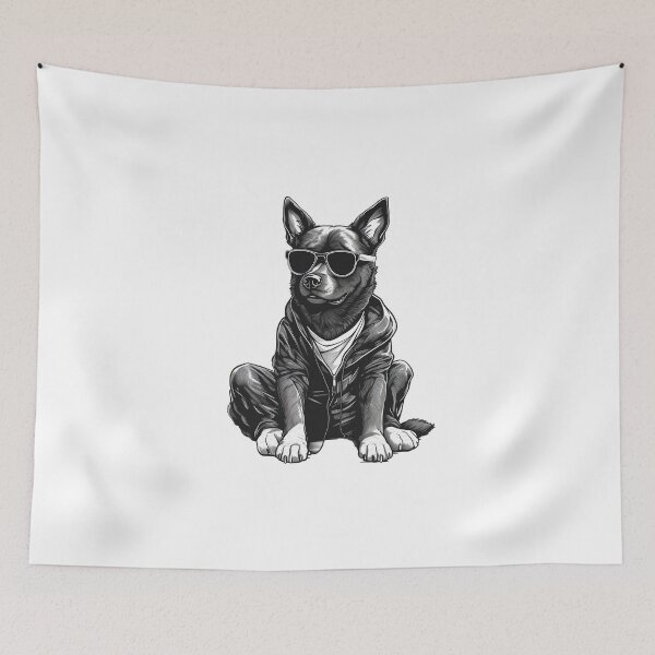 Item preview, Happy Dog with glasses #5 designed and sold by ImprintPro.