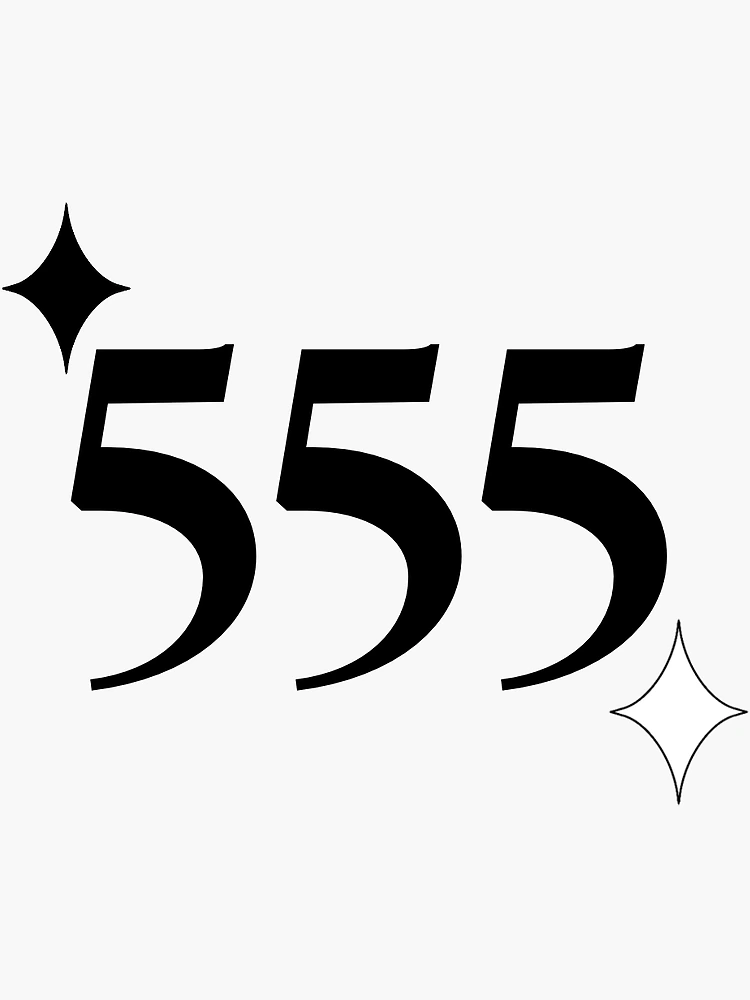 555 Angel Number Vinyl Decal - Major Life Changes Numerology - Die Cut  Sticker - Minglewood Trading