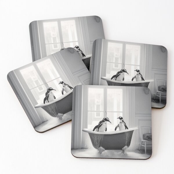 Item preview, Adorable penguins in Tub Wall Art penguin Photo  designed and sold by Richard Montag.