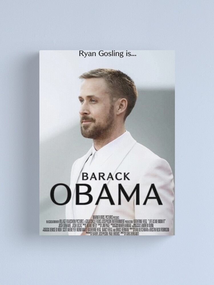 Ryan Gosling Obama movie meme Sticker for Sale by DrMemes