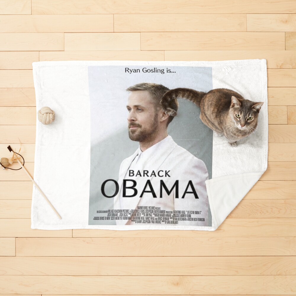 Ryan Gosling Obama movie meme Sticker for Sale by DrMemes