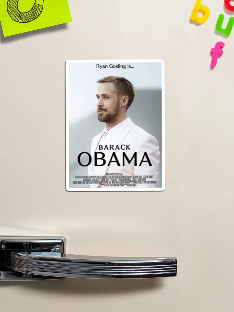 Ryan Gosling Obama movie meme Sticker for Sale by DrMemes