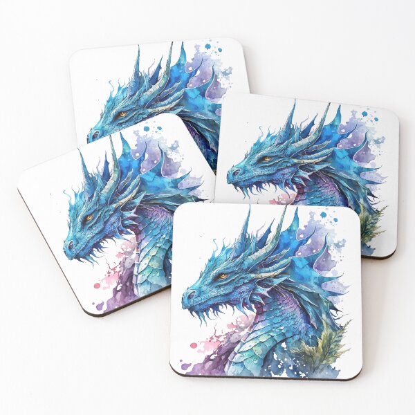 Item preview, Majestic Blue Dragon Watercolour designed and sold by Art-by-Aelia.