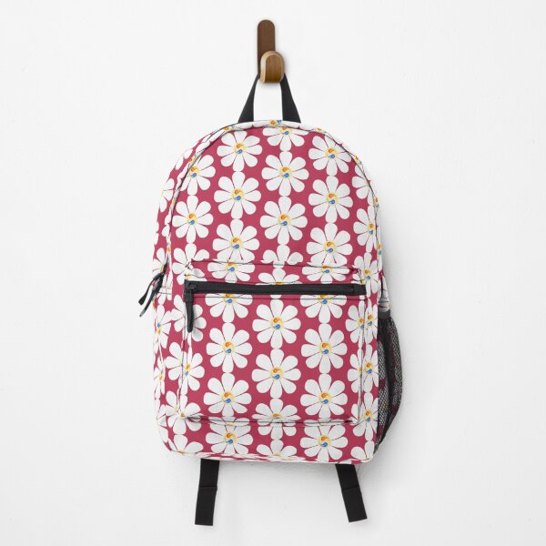Item preview, White Daisy Flower Retro Style 70s- Hippie Flower-Flower Power-Spring, Pantone Viva Magenta designed and sold by TwinFlameArt.