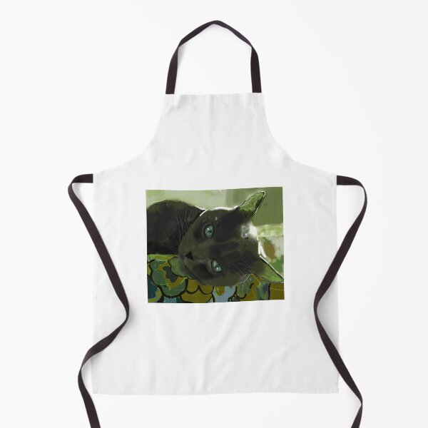Item preview, Grey cat on green patchwork’ designed and sold by Jacinta hunt.